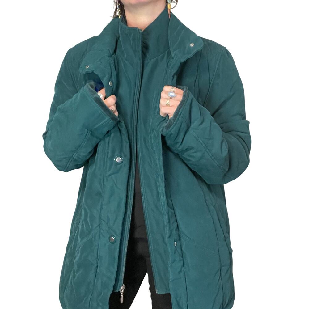 Vintage Winter Coat - Studio Works - Green Oversize Grunge - Size Large EUC